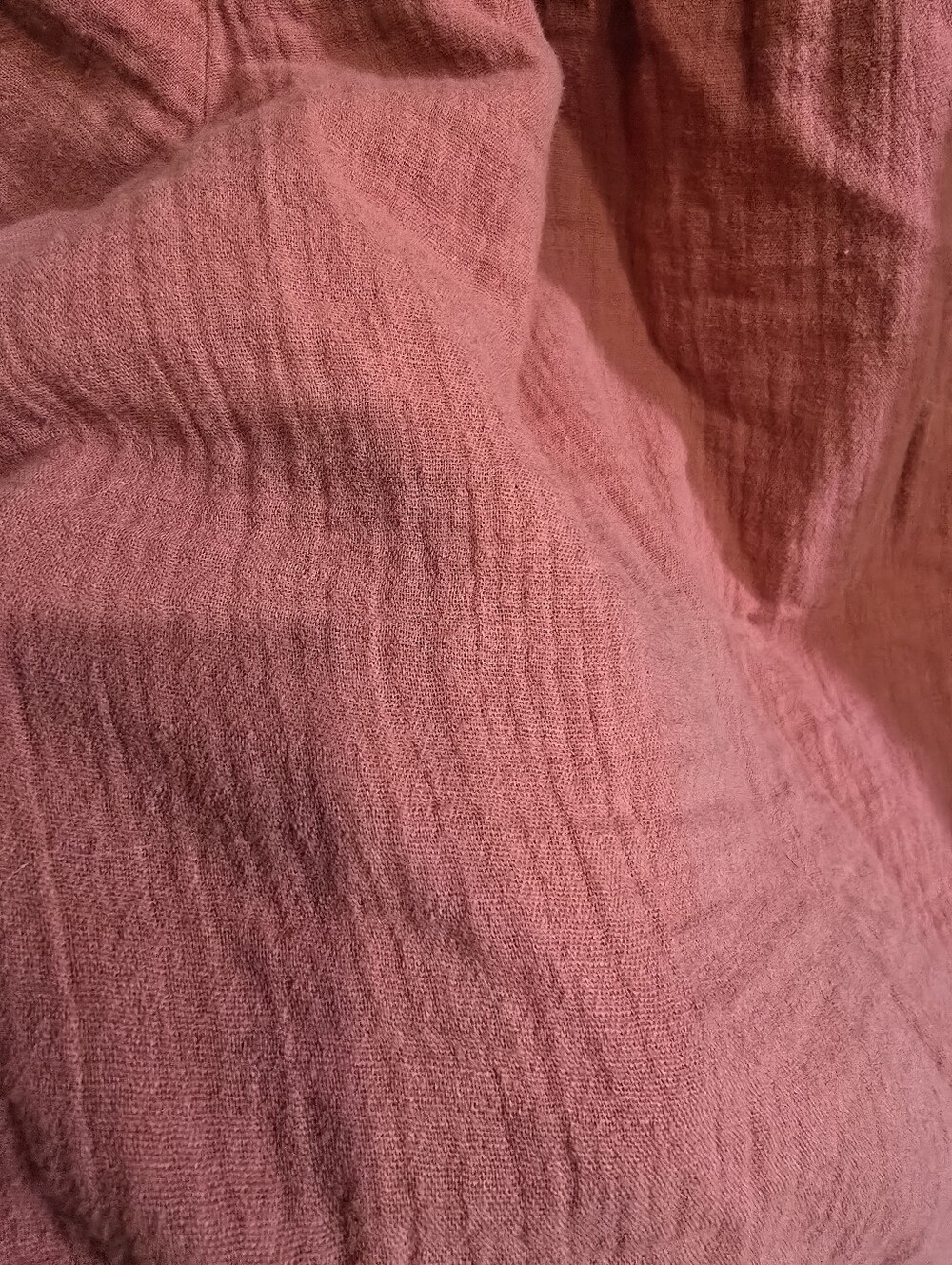 LOFT Outlet Cotton Gauze Puff Sleeve Top Terracotta L - Picture 6 of 6